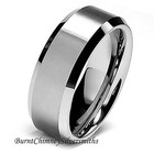 Custom 316l Hand Stamped Band Stainless Steel Name Ring 6mm To 8mm Bcss-m0006