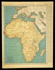 Vintage Africa Map Wall Art Old Original Atlas 1930s Egypt Nigeria Kenya Antique