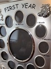 Baby First Year Picture Frame 12 Month Milestone Photo Frame Silver Tone