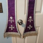 Beautiful Silk Violet Pastoral Stole Vestment