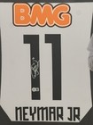 Neymar Jr Signed Jersey Framed W  Bas Coa Santos White Auto Display