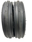 Two 5 50-16 Tri-rib 3 Rib Front Tractor Tires 6 Ply Rated Heavy Duty 5 50x16