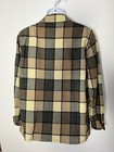Pendleton Vintage Mens Shirt Jacket Medium Brown Wool Plaid Shaket Usa 60s Flaw