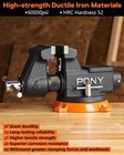 Pony 4    Heavy Duty Bench Vise 4400lbs Clamping Force For Woodworking Drilling
