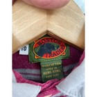 Boston Traders Rugby Shirt Kids 10 Burgundy Grey Striped Vintage Cotton