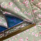 Vintage Beveled Stained Glass Corner Window Panel 11  X 11 