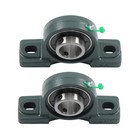 2 Pack Ucp207-22 Self Aligning Pillow Block Bearing 1-3 8 Inch 2 Bolt Solid Base