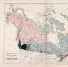 1906 Canada - Alaska - Greenland Map Aboriginal Native American Tribes