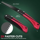 Horonaxo Folding Saw  10inch Hand Saw For Wood 10 Inch Blade  Black red