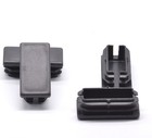 1  X 2  Rectangle Tubing End Caps-black Snap-in Inserts Package Quantity Options