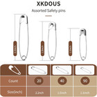 Safety Pins - 150 Pcs Assorted Sizes Silver Pins Bulk - Small   Large Heavy Duty