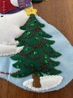 Completed Bucilla Felt Christmas Stocking Kit   snow Family Caroling    18 