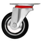 4 Pcs 3 Inch Swivel Caster Wheel Rubber Base With Top Plate   Bearing Heavy Duty