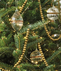 3pk Hinged Organic Glass Christmas Tree Ornament - Hearth   Hand    With Magnolia