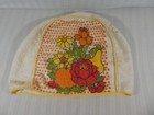 Vintage Toaster Cover W  Flowers And Double Pocket Oven Mitt Colorful Mcm    h1