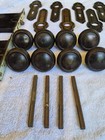 Antique Bronze Door Hardware Set 8 Plates 8 Knobs Mortise Lock Spindles   