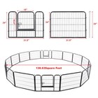 16 Panel Heavy Duty Metal Cage Crate Pet Dog Cat Fence Exercise Playpen Kennel