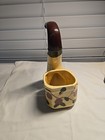 Decor Plant Pipe Pot Planter Small Vintage Ceramic Hand Painted