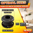 18 Pcs Rubber Grommet Kit For Hunter Ceiling Fan 0 54 X 0 41 Inch  Black 