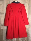 Vintage F w  Fischer Girls Jacket Size 12 Red Wool Holiday Dress Coat See Flaws