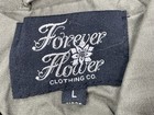 Forever Flower Womens Size L Army Jacket Og Olive Green Eagle Military Retro