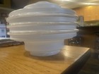 Rare Vintage Estate Sale Find Art Deco Glass And Milk Glass Pendant Light
