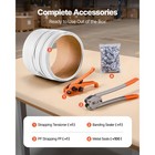 Uimoso 1 2  330 Ft Banding Strapping Kit Pp Strap And 100 Metal Seals  Orange