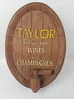 Taylor New York State Wines And Champagnes Barrel Hanging 3d Bar Sign Vintage