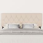 Queen King Size Headboard Only Velvet Button Tufted Upholstered Adjustable Bed