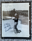Arnold Palmer Signed Inscribed 8x10 B w Photo Golf Autograph Bunker Shot- Good