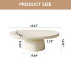 46  Oval Coffee Table Modern Stylish Coffee Table Center Table Living Room White