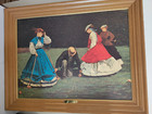 Vintage  croquet Scene  By Winslow Homer Wall Art With Very Nice Frame