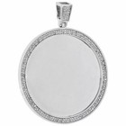 Diamond Lab Created Round Cut Picture Memory Frame Pendant Charm 1 2 Ct