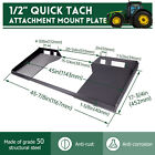 1 2  Skid Steer Mount Plate Adapter Loader Quick Tach Attachment Attach