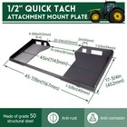 1 2  Skid Steer Mount Plate Adapter Loader Quick Tach Attachment For Bobcat