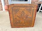 Antique Victorian Tea Crate Lithograph Chest Shipping Asian Sign Advertising Box