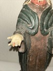 Antique Central American Wood Santo - 19th C  Carved Polychrome Bulto Mary - 16 