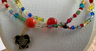 Vintage Laguna  the Crown Jewel Look  Glass Bead Necklace W tag 36   