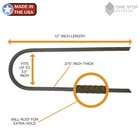 Usa Made 4-pack Heavy Duty Trampoline Wind Stakes Extra Large 12  X 3 5  Rebar U