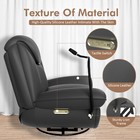 Oversized Power Recliner Chair 270  swivel Electric Glider Recliner Sofa Leather
