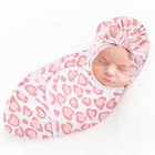 2 Pack Soft Cotton Baby Receiving Swaddle Blankets Wraps Sleep Sacks With Mat   