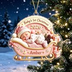 Personalized 2026 Baby   s First Christmas Ornament  Custom Baby s Name Ornament 