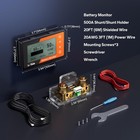 Litime 500a Battery Monitor W  Shunt M8 Terminals 8v-120v Battery Shunt Solar Rv