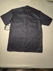 Dickies Flex Men s Short Sleeve Button Front Work Shirt Navy M Blend Fabric