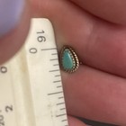 Vintage Old Sterling Tear Drop Southwestern Turquoise Stud Pierced Earrings