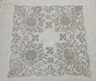 Vintage Hanky Appenzell White Elaborate Embroidery Wedding Handkerchief