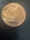 1 Oz Avdp Copper Round - Buffalo  999 Fine Copper Bullion Coin Made In Usa