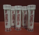 2025 D Penny Rolls  -5- Rolls   5 Tubes  Free Shipping last Year  Uncirculated  