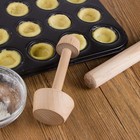 Forart Tart Pastry Tamper Wooden Mini Pan Wood Yellow