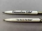Vintage Pair Of Canadian Club Advertising Pens Dart Shaped Liquor Advertising